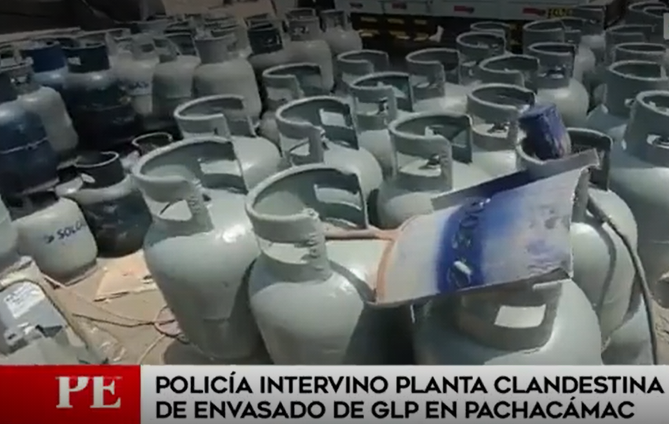 Pachacámac: Policía intervino planta clandestina de envasado de GLP